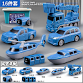 Miniatyrbillede 1 af 4: Magnetiske Transformering Ingeniørbiler Samle Legetøj (FMY) City 16pcs