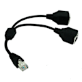 Pikkukuva 3 / 5: RJ45 1 Uros naar 2 Naaras Liitäntäportti LAN Ethernet Verkon Jakaja Y Vakaa Siirto Cat5e Cat5 Cat6 Helppo Sovitin Kaapeli (FMY)
