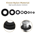 Miniatyrbillede 2 af 5: 500 stk. Sorte Nylon Flade Skiver Sortimentssæt til Elektriske Forbindelser på Husholdnings- og Kommercielle Apparater, (m2 M2.5 M3 M4 M5 M6 M8 M10)  (FMY)