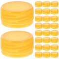 Miniatyrbillede 1 af 2: 100 stk. Plastikflaskehætter Plastikflaskehætter Farvede Flaskehætter Diy Drikkeflaskehætter Børns Lærende Legetøj  (FMY) Golden 3.30X3.30X1.70CM