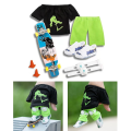 Miniatyrbild 2 av 5: Fingerboard Skor & Byxor Finger Leksak Set Finger Skateboard Med Skor (FMY) Green Series
