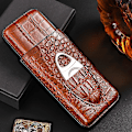 Miniatyrbillede 3 af 4: Læder Cigar Etui Bærbar Cigar Humidor Rejse Humidor Kasse (FMY)