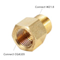 Miniatyrbilde 4 av 5: CGA320 Messingmutter, CO2-Sylinder Tank W21.8 CGA320 Adapter med Skive, CO2 Karbondioksid Tilbehør Regulatormutter for Akvarium Fiskesystem (CGA32  (FMY)