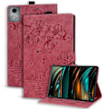 Miniatyrbillede 2 af 5: Til Lenovo Tab M11 Plus/ Tab K11 Plus Etui Læder Stand Tablet Cover Blomst Kat Kort Slots (FMY) Wine Red
