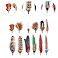 Miniatyrbillede 3 af 4: Hattefjer Cowboy Hat Feather til Fedora Hatte Kostume Julefest Hatte Style A (FMY) Style D Total length 10cm-15.5cm