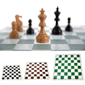 Miniatyrbilde 3 av 5: Klassisk Brett for Sjakk, Rullbar, Flat, Internasjonal Sjakk (FMY) 43cm Black