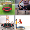 Miniatyrbillede 2 af 3: 1 Sæt 8 stk. Trampolin Benbeskyttere Skridsikre Trampolinfødder Beskyttere (Sort) (FMY) Black 4X3.8CM