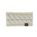 Miniatyrbilde 2 av 5: Vinterhodeband for kvinner i ull, ørevarmere for kvinner, strikket tykt fleecefôret hodebånd, vintervarme øremuffer (FMY) Beige