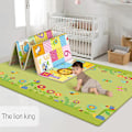 Miniatyrbilde 5 av 5: Baby Krypematte Vanntett Tykk Barneromsteppe Stor Rektangulær Barnteppe med Tegneseriemotiv (FMY) 180*100*1cmA