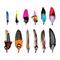 Miniatyrbillede 1 af 4: Hattefjer Cowboy Hat Feather til Fedora Hatte Kostume Julefest Hatte Style A (FMY) Style E Total length 10cm-15.5cm