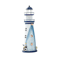 Miniatyrbillede 1 af 5: Middelhavsinspireret jernfyrtårnsfigur, nostalgiske havanker-pynt til (FMY) L