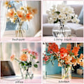 Pikkukuva 4 / 5: Kierteinen Ikebana-varrenpidike, Kierteinen varrenpidike kukille, 4 kpl DIY-kimppupaketti Kierteinen Ikebana-varsi (FMY) transparent