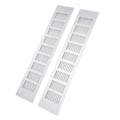 Miniatyrbillede 2 af 5: 2 stk. Luftventilationsgitter Aluminiumlegering Rektangulær Ventilationsplade til Skab Skoskab Garderobe 80x400mm (FMY)
