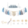Miniatyrbillede 1 af 4: 1 års fødselsdag Højstol Banner Tassel Girland Pige Håndlavet Boho Fest Dekoration Babyshower Fødselsdag Flag Værelse Loft Banner Kit (FMY) Blue