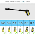 Pikkukuva 2 / 4: Korvaava pesupistooli ja suihkuvarsi Karcher K2 K3 K4 K5 K6 K7 -painepesureille, pikaliitettävä vesisuihkupistooli Krcher K2 K7 -sarjoille (FMY)