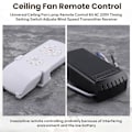 Miniatyrbilde 4 av 5: Universelt fjernkontrollsett for takviftelampe, tidsinnstilling, bryter, justerbar vindhastighet, sender R (FMY) white  black 220V