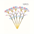 Miniatyrbillede 1 af 5: 10 stk. Levende Galaxy Rose Kunstige Blomster - Regnbuefarve, Gradient Effekt, Langvarig, Realistiske Blomsterblade - Perfekte Gaver til Morsdag (FMY) 10pcs