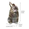 Miniatyrbillede 2 af 2: Fyldte Dyr Legetøj Påske Simulation Kanin Model Simulation RealRabbit Model Plys Legetøj Julegaver (FMY) Brown