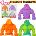 Miniatyrbilde 1 av 5: 4-pak Funkee Monkee Mega 4-pak - Strekk, klem og til og med klem disse apene for stressavlastning - Original sensorisk/fidget samleobjekt T  (FMY) 4PCS(Exquisite Box Set)
