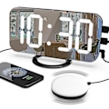 Miniatyrbild 1 av 4: Hög ljudalarmklocka med sängvibrator för tunga sovare, dubbel vibrerande väckarklocka med USB-laddare för döva och hörselskadade (FMY)