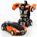 Pikkukuva 4 / 5: 2-in-1 Muuntautuva Robottiauto Malli Muovi Mini Muuntautuvat Robotit Leikki Pojille Yhdellä Askeleella Iskuajoneuvot Auto Lasten Lelut (FMY) B