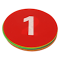 Pikkukuva 4 / 5: 2024Sports Numerointipaikat Merkki 1-15 Matto Numero Paikka Merkit 5 Kirkkaalla Värillä Jalkapalloharjoitteluun (FMY)