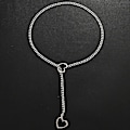 Miniatyrbillede 5 af 5: Ring Slip Chain Rustfrit Stål Slipchain Halskæde Til Kvinder Mænd (FMY) Silver