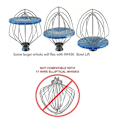Miniatyrbilde 4 av 5: For KitchenAid Kjøkkenmaskin Tilbehør Visp Visker Pro 6-Tråds Miksehode Anti-Sprut Beskyttelse Miks W (FMY) Transparent