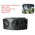 Miniatyrbillede 2 af 5: 3 Luftudløb Solcelledrevet Bilrudsventilator Holdbar Køleventilator Til Biler Køretøjer (FMY) Black Battery Solar