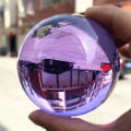 Miniatyrbilde 1 av 5: Flerfarget 80mm (3,15 tommer) K9 krystallkule i glass, magisk fotorekvisitt, linseball, Feng Shui-hjemmedekor (FMY) Purple 80mm(3.15inch)