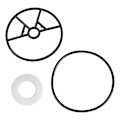 Miniatyrbild 1 av 5: Passar för flervägsventildelar Pool och Spa reservdelar O-ring Packning Rebuild Kit O-ring  (FMY) Black White