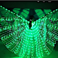 Miniatyrbild 2 av 5: Mode LED-vingar för kostym, egyptisk magdans, scenföreställning, festkläder, rave, LED-upplysta vingar - 145 cm (FMY) Green
