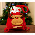 Miniatyrbilde 3 av 5: 4 stk Julegaveposer med snor, Epleposer, Julegaveposer i 3D-design stoff, egnet for gaver, gaver og dekorasjoner Sup  (FMY) Apple bag set 1