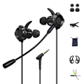 Pikkukuva 1 / 5: G7 Universal 3.5mm Langallinen Peliin Korvanappikuulokkeet Mikrofonilla Puhelimeen/Tietokoneeseen (FMY) Black Updated Version*