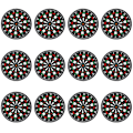 Miniatyrbilde 1 av 4: 12 stk Dartbrett-design Underlag Hjemmekupute Bord Varmeisolerende Matte (FMY) Black 10.40X10.40X0.60CM