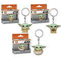 Miniatyrbillede 1 af 4: 1 stk Star Wars Mandalorian Yoda Baby Darth Vader Stormtrooper Nøglering Figur Legetøj (FMY) A