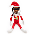 Miniatyrbild 3 av 3: Snoop On A Stoop Jultomte Docka Svart Tomte Docka 118 Tum Handgjord Hip Hop Docka Plysch Leksaker Presenter För Hem Trädgård Halloween  (FMY) Dog with gift box