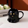 Miniatyrbilde 5 av 5: 14oz Halloween Spøkelseskopp Søt Keramisk Spøkelseskopp Koselig Spøkelsesdekorasjon Skummel Spøkelseskopp Ghostface-kopp Kaffebeger for Voksne Barn Kvinner (FMY) Black One Size