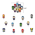 Pikkukuva 3 / 4: Spider-Man ja Iron Man - Piirretty Super Sankari Teemainen Syntymäpäiväkoristeet Ilmapallot Banneri Kupikakku Kakun Koriste Sarja Juhlatarvikkeet G  (FMY)