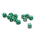 Pikkukuva 2 / 5: 50 kpl 12 mm läpinäkymättömiä D6 kuusisivuisia pisteitä sisältäviä noppasettiä noppapeleihin D&d Rpg Vihreä (FMY)