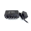 Miniatyrbillede 2 af 3: HiFi Stereo RCA Audio Splitter/Selector 1-IN-5-OUT Audio Switcher med Volumenkontrol js  (FMY)