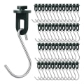 Miniatyrbild 2 av 2: 50 st växthuskrokar Hängare Växthus Twist Clips Växthusfästklämmor Med krok för utomhus  (FMY) Black