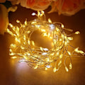 Miniatyrbillede 3 af 5: Batteridrevet Kobbertrådsguirlande med Feelygter 100/200 LED'er Feelygter Klynge Fyrværkeri Lysstreng til Have Julepynt (FMY) warm white 3M 100LED