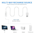 Miniatyrbilde 3 av 5: Usb-ladekabel for barn Xplora X5 Play X5 X4  (FMY) White 1PC