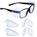 Miniatyrbillede 1 af 5: Universal Holdbar Klar Sidebeskyttelse til Briller Sikkerhedsbriller KND (FMY) Side Shields 2 Pairs