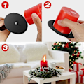 Miniatyrbilde 3 av 5: Krans Lysestake, 8 cm Adventslysestake, Metall Lysestake, Julelys Plate med Pigg 8 stk  (FMY) Black