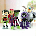 Pikkukuva 4 / 5: 7 kpl/setti Teen Titans Go Robin Cyborg Beast Boy Raven Action Figure -lelu lapsille (FMY) Multicolor