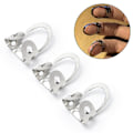 Miniatyrbilde 2 av 5: Rustfrie gitarfingerplekter Justerbare finger tommelplekter for gitar Banjo 8 stk  (FMY) Silver