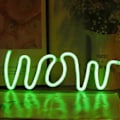 Miniatyrbillede 1 af 5: WOW Form LED Neon Lys Vægophæng Bar Atmosfære Lys (FMY) Green Light