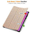 Miniatyrbillede 3 af 5: Til Lenovo Yoga Tab Plus Etui Anti-Drop Læder Stand Tablet Cover - Grå (FMY) Multicolor Rose Gold